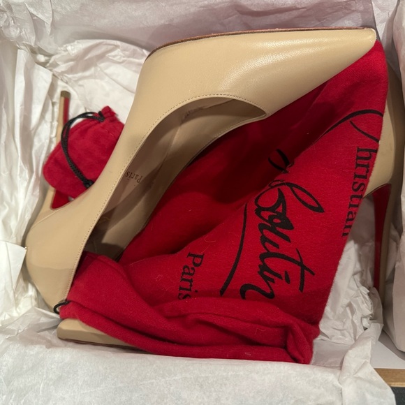 Classic Christian Louboutin Kate 100 Nude Pumps size 39 - Picture 5 of 8
